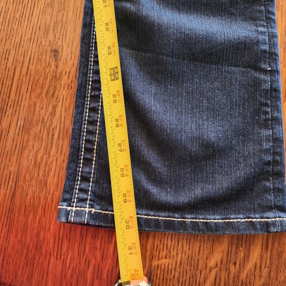 Miss Me Womens 28 Easy Boot Jeans JE5685ER Dark Blue Embroidered Studded - Picture 6 of 12